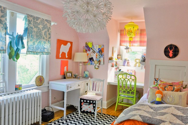 Яркий дизайн комнаты для девочки
