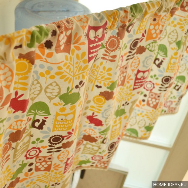 Шитье штор для кухни своими руками