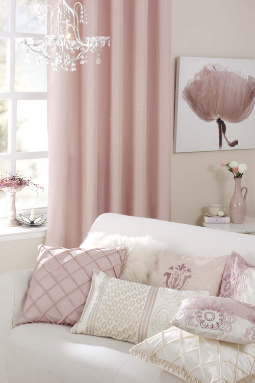 Дизайн розовой гостиной фото