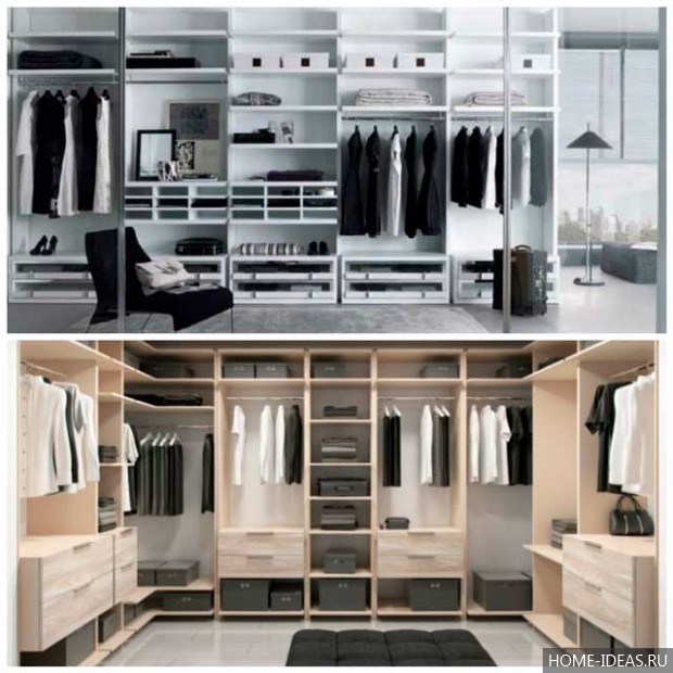гардеробные комнаты дизайн проекты фото