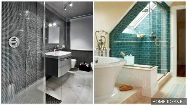 Дизайн ванной комнаты с душевой кабиной: фото