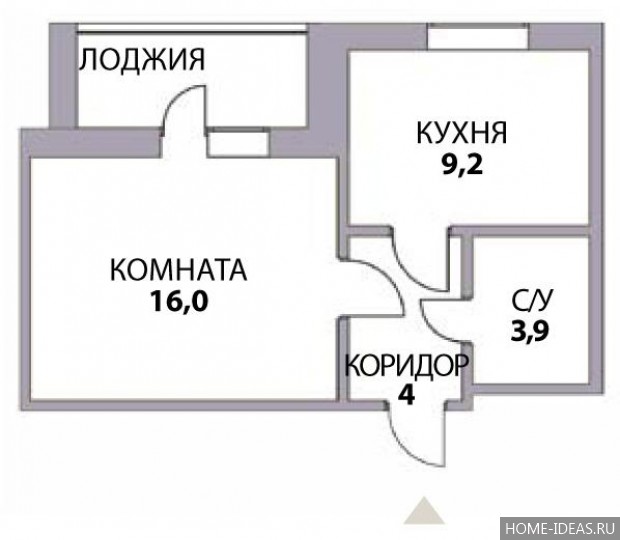 Дизайн однокомнатной квартиры 33 кв.м: фото