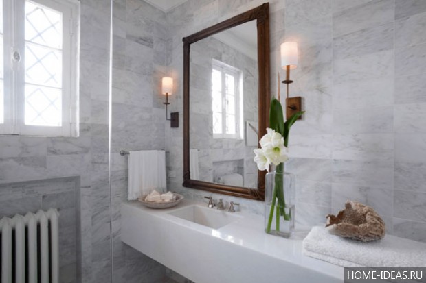 4 идеи отделки ванной комнаты металлической фурнитурой