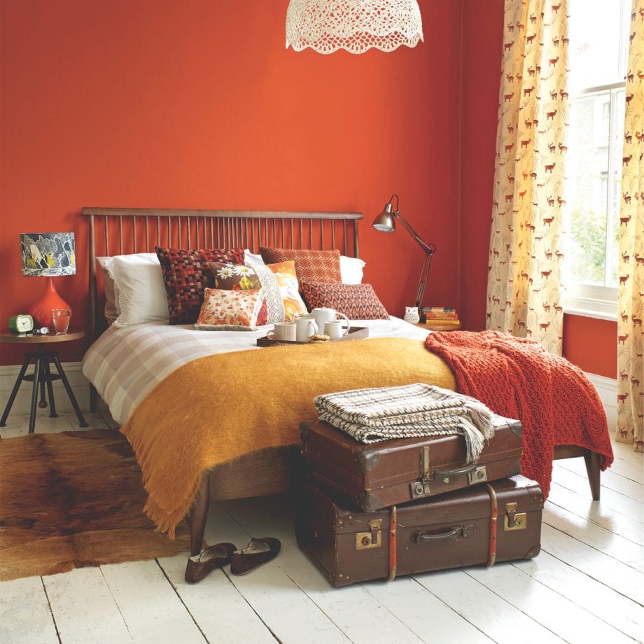 оранжевая спальня